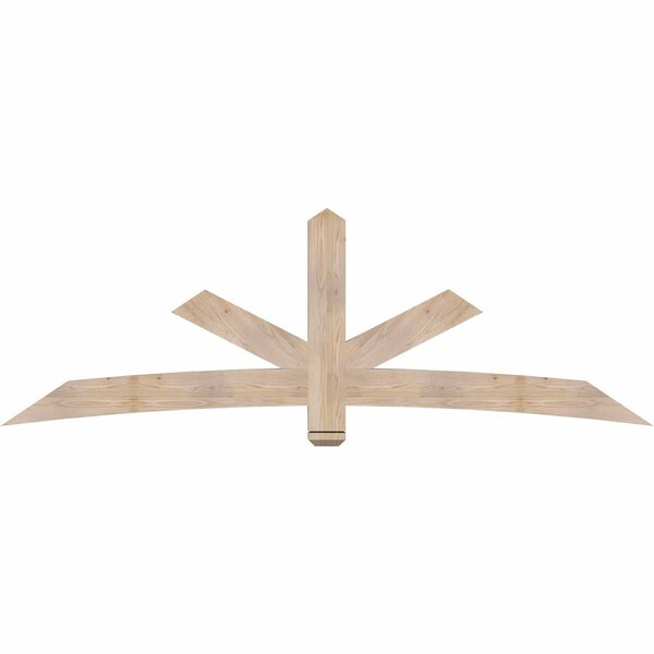 Ekena Millwork Alberta Smooth Timber Gable Bracket, Douglas Fir, 96"W x 32"H x 3 1/2"D x 5 1/2"F, 8/12 Pitch GBW096X32X0406ALB00SDF - main